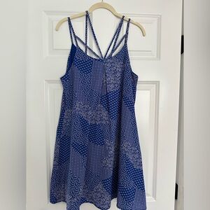 Blue Bandana Patterned Women's Dress